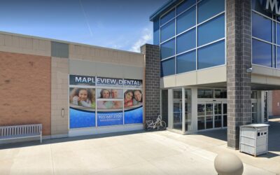 Screenshot 2021-06-28 101116 Mapleview Dental Centre window ad outside of Mapleview Mall